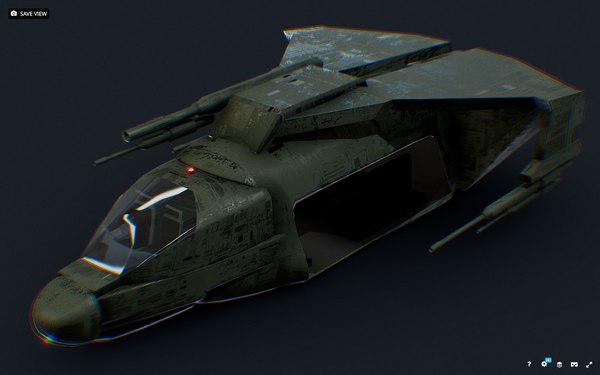Futuristic Sci-Fi AirForce HelicopterSpace Ship model - TurboSquid 1887196