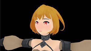 Handpainted Warrior Girl 3D model