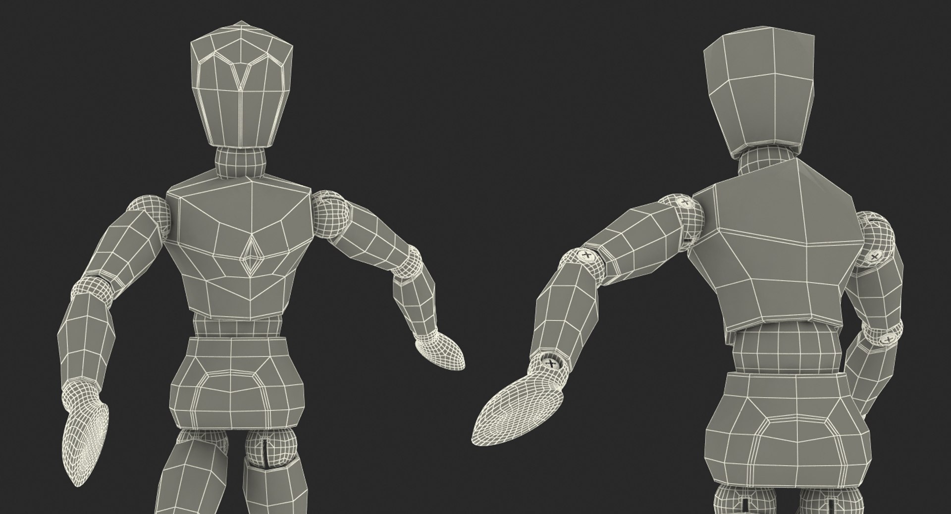 3D model wooden dummy toy running - TurboSquid 1333531
