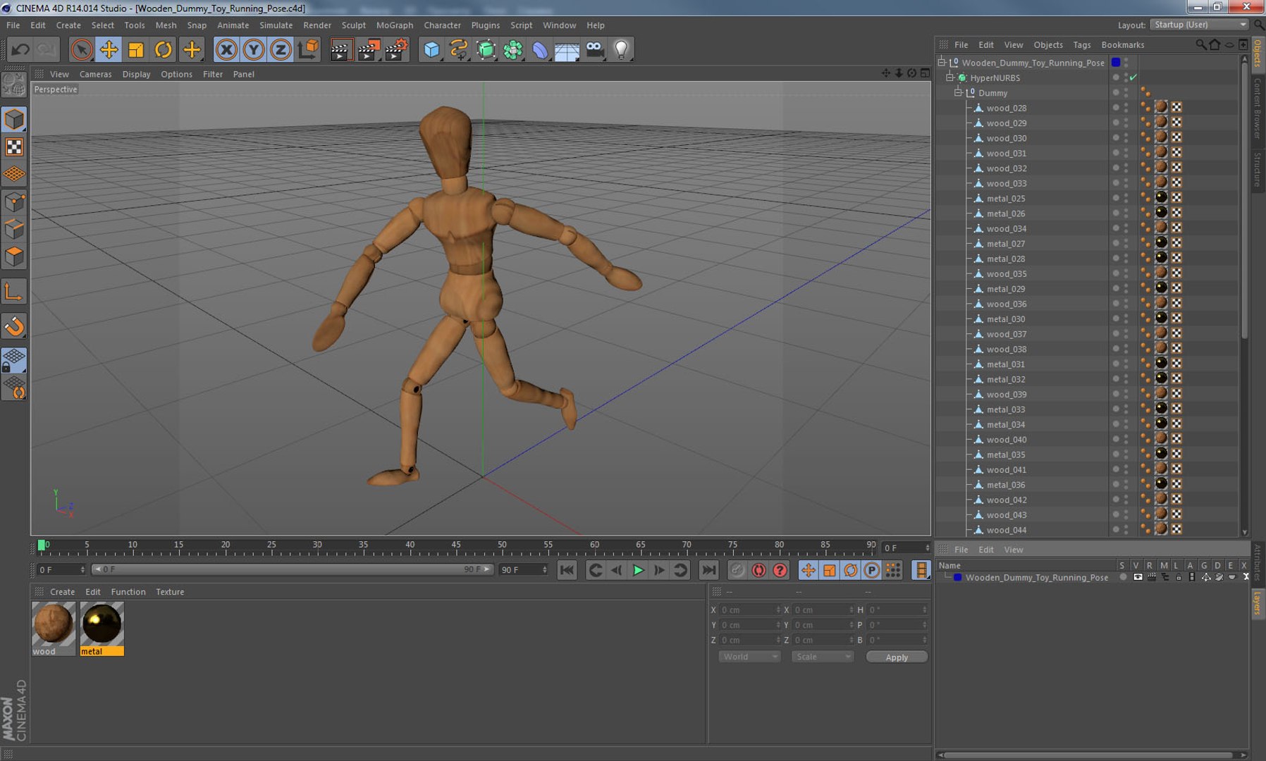 3D model wooden dummy toy running - TurboSquid 1333531