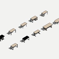 Tables - Pack of revit families