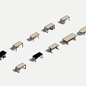 Tables - Pack of revit families