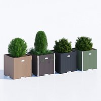 Polyrattan planter two