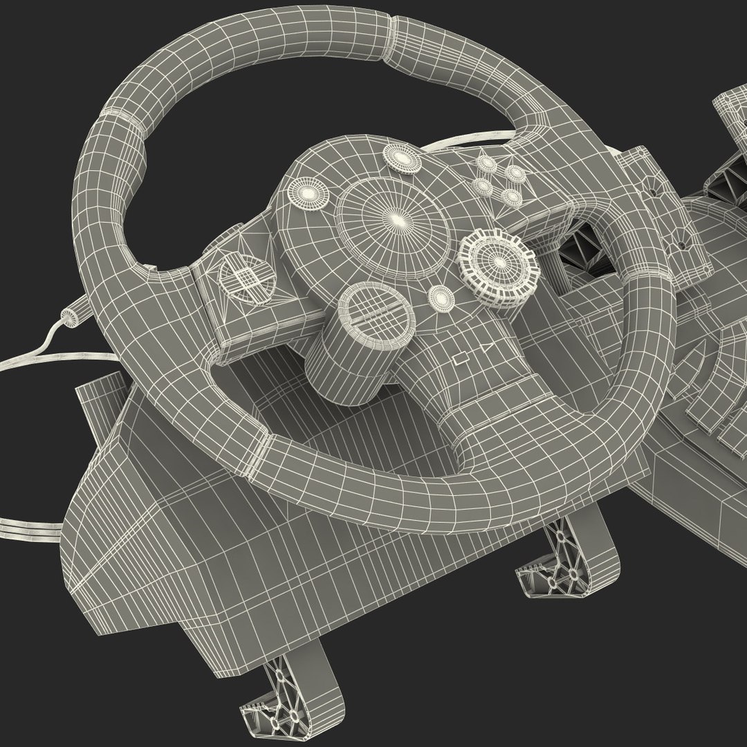 usb steering wheel 3d model