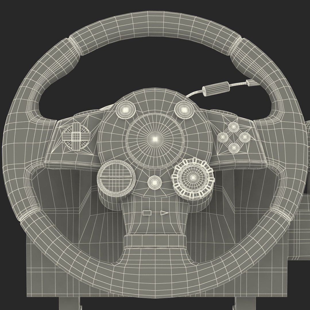 usb steering wheel 3d model