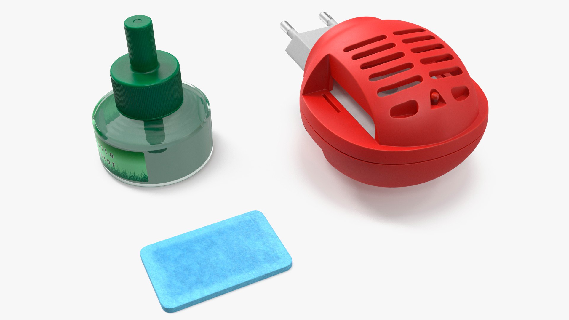 Mosquito Repellent Set Red Disassembled 3D Model - TurboSquid 2183848