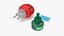 Mosquito Repellent Set Red Disassembled 3D model