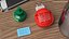 Mosquito Repellent Set Red Disassembled 3D model