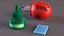 Mosquito Repellent Set Red Disassembled 3D model