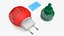 Mosquito Repellent Set Red Disassembled 3D model