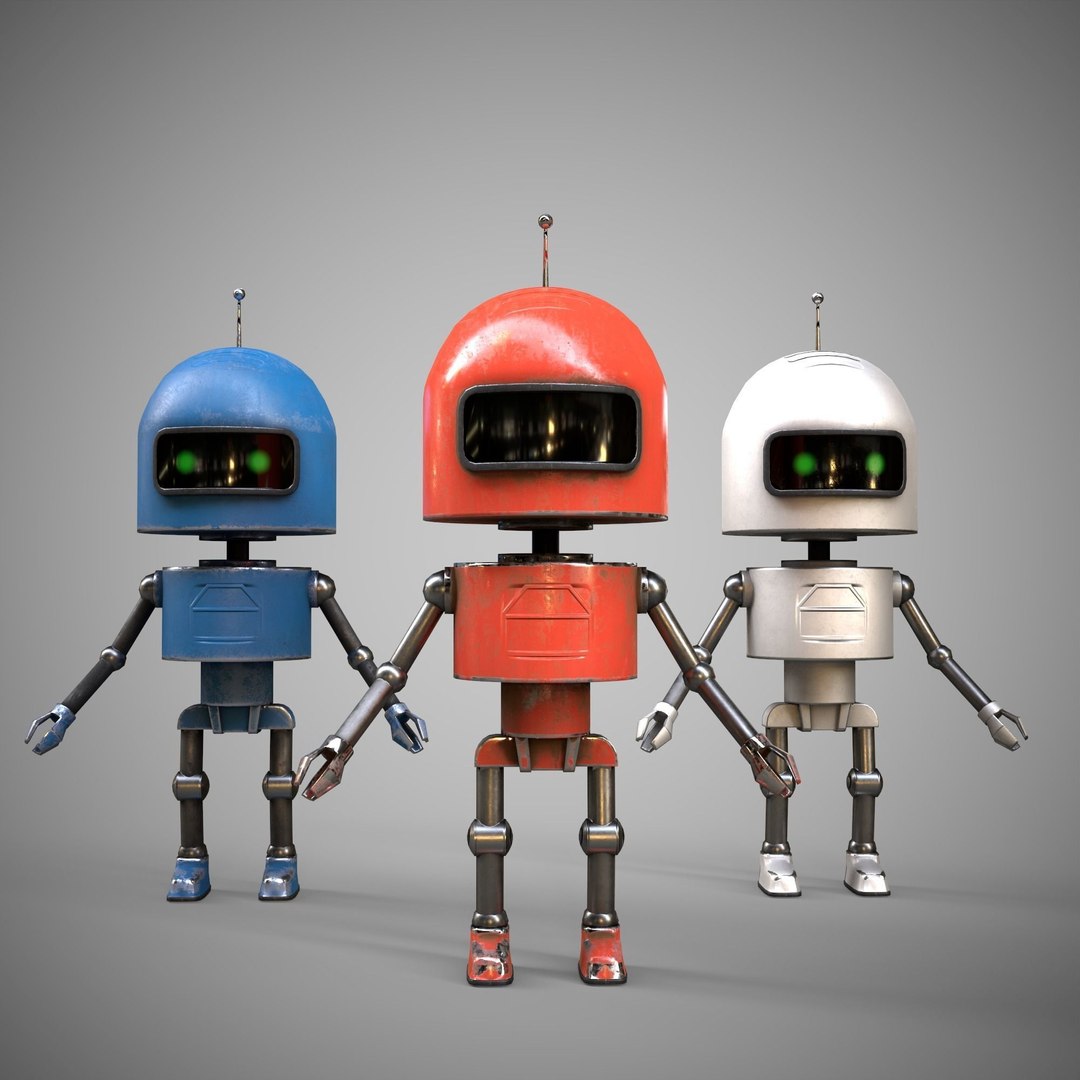 3D A Low-poly 3D Modelof A Robot Of Three Types Model - TurboSquid 1973055