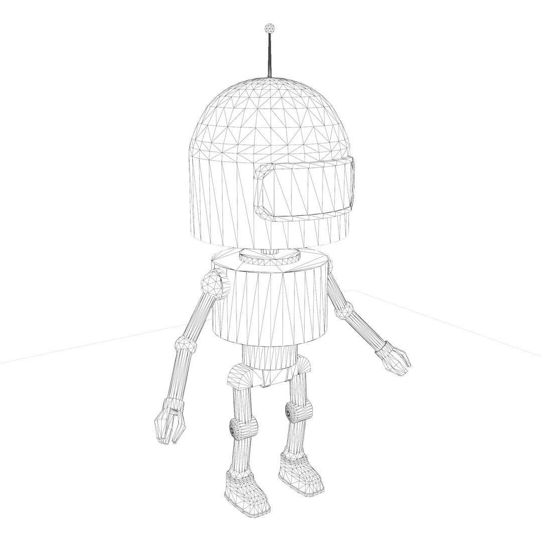 3D A Low-poly 3D Modelof A Robot Of Three Types Model - TurboSquid 1973055