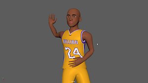 3D Basketball One Hand Pass Animation with Character