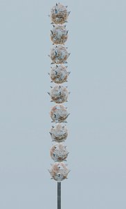 Spike hammer wepon Rigged 3D model