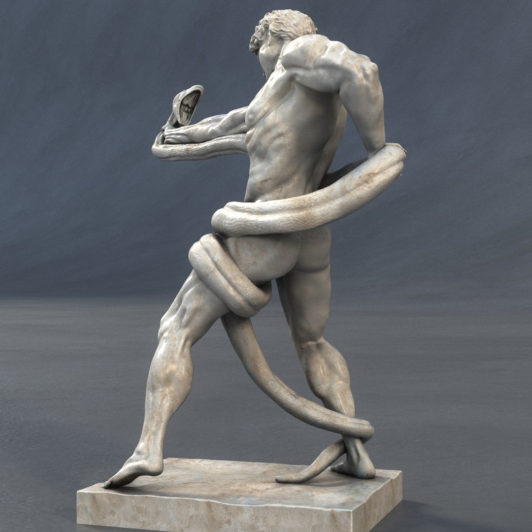 Apollo Fights With A Snake Sculpture 3D - TurboSquid 2243756