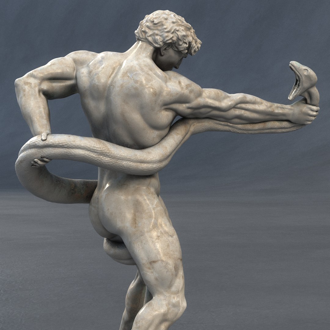 Apollo Fights With A Snake Sculpture 3D - TurboSquid 2243756