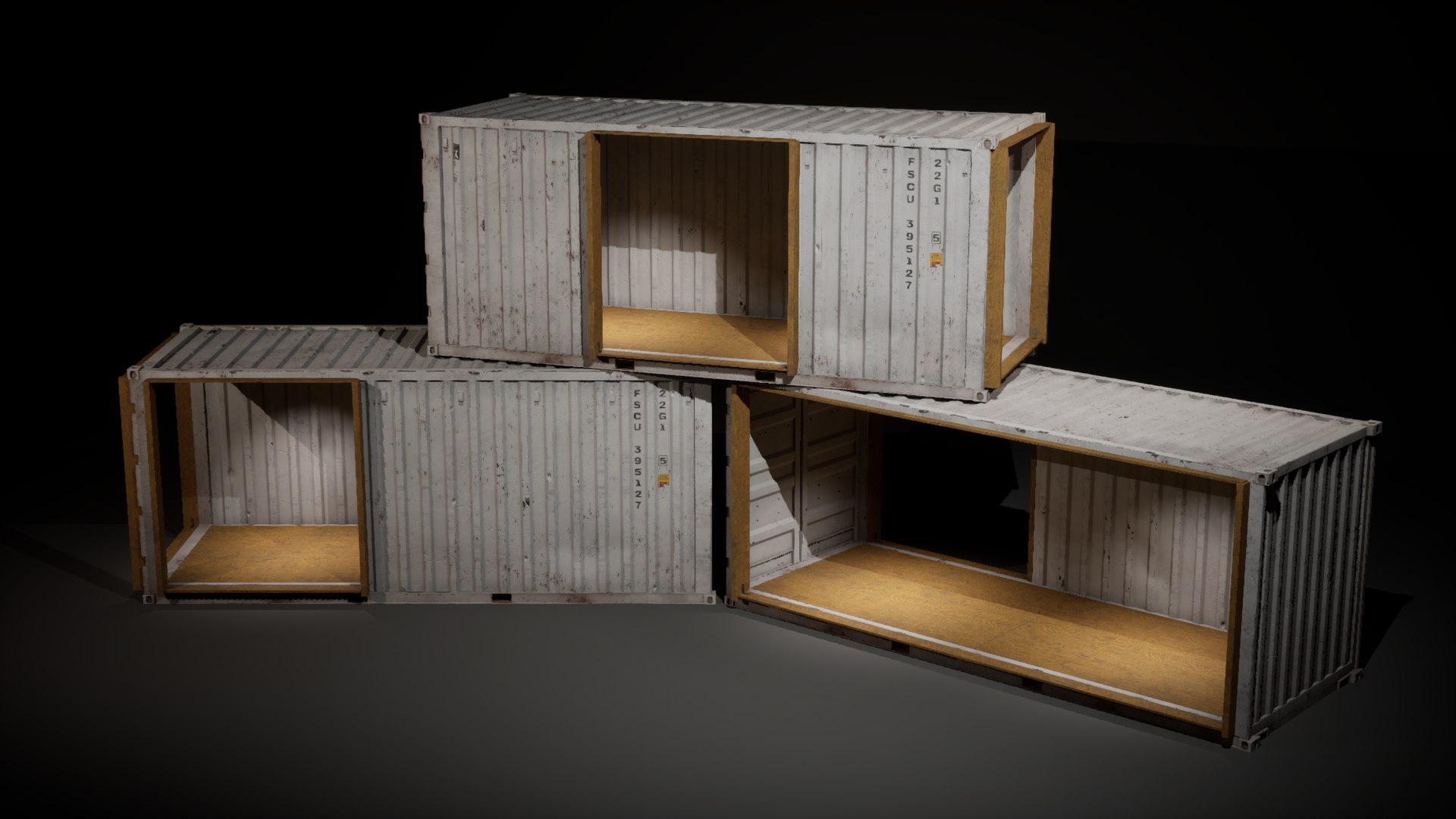Modular Container Set 3D Model - TurboSquid 2387067