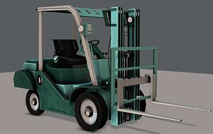 3D car cartoon forklift