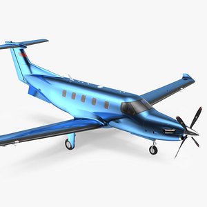 3D model turboprop business aircraft simple
