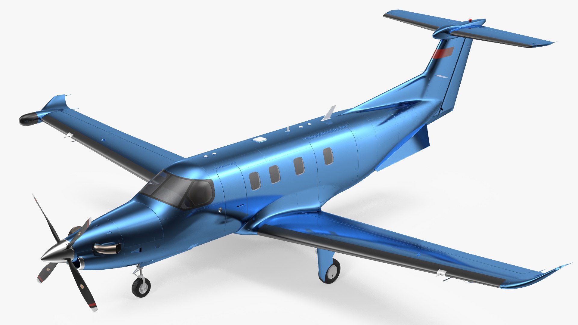 Turboprop Business Aircraft Simple Interior 3D model preview