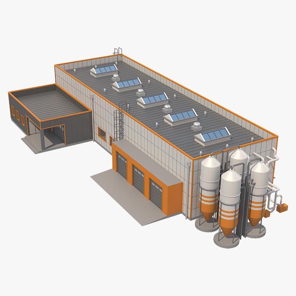 3D industrial building model - TurboSquid 1324029