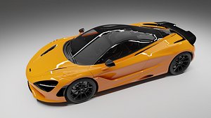 MCLAREN 750S ORANGE 3D