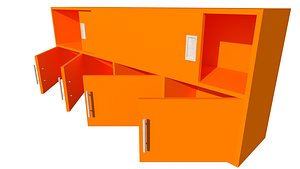 3D model kitchen hanging cupboard 2