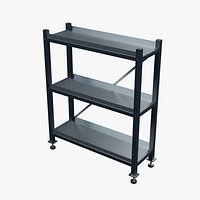 Lipped Bin Storage Shelving 1550x550mm Configuration 04