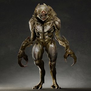 Crab humanoid creature 3D model