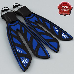scuba oceanic fins 3ds