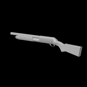 Low poly shotgun