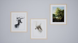 North style deer and nature painting October
