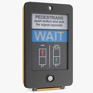 London pedestrian crosswalk button Off 3D