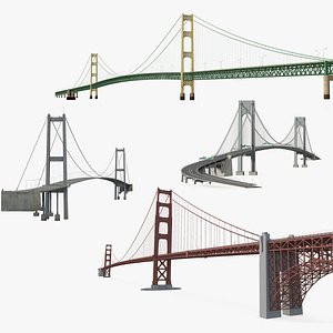 3D Suspension Bridges Collection 2 model