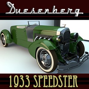 3d classic car duesenberg 1933