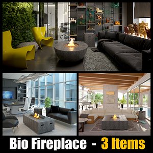 Bio Ethanol Fireplace - 3 Items