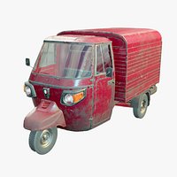 Classic Worn Three-Wheeler Auto Rickshaw Panel Van PBR