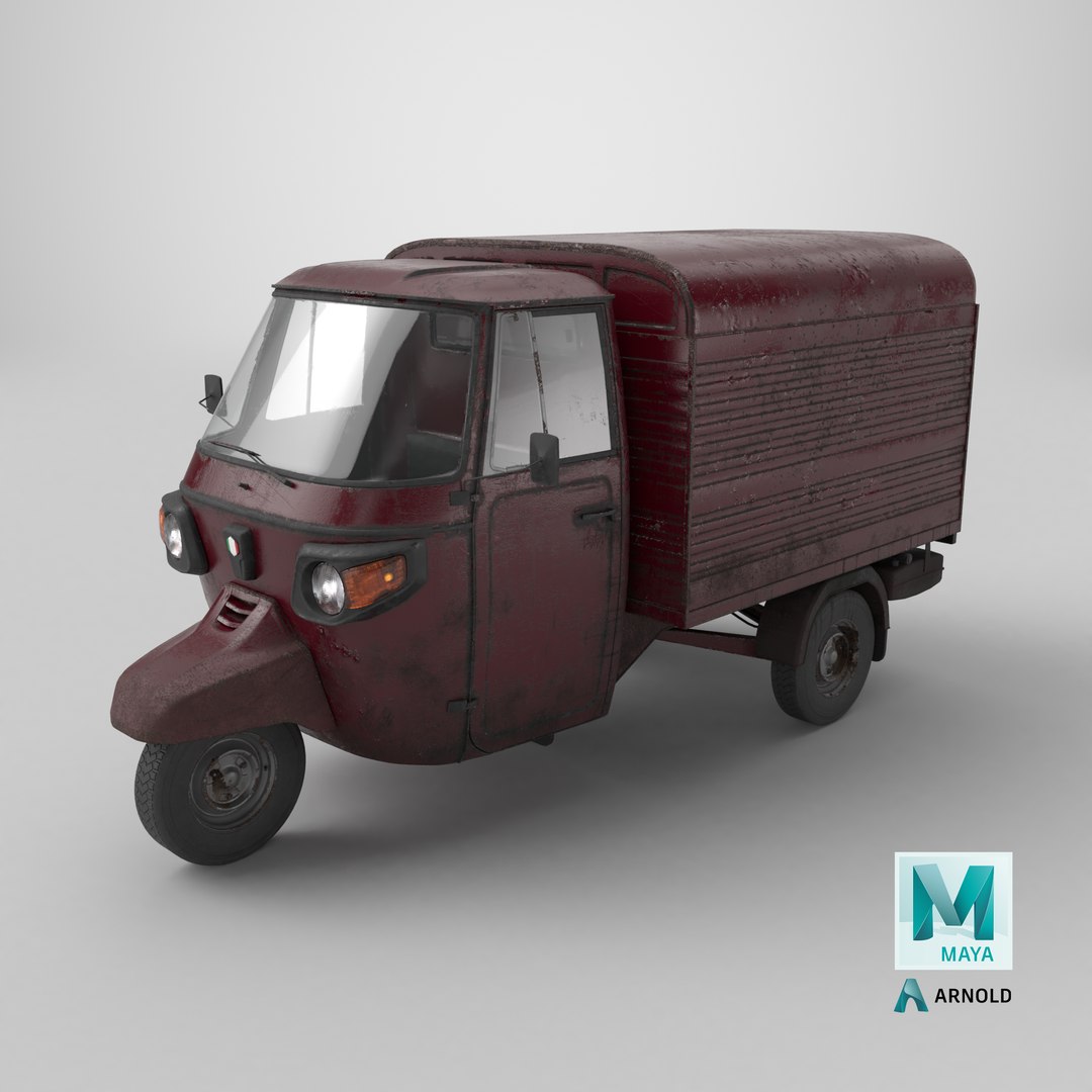 Classic Worn Three-Wheeler Auto Rickshaw Panel Van PBR 3D model https://p.turbosquid.com/ts-thumb/Jg/Dwi4pr/Qo/stemcell_maya_arnold_render/png/1790864326/1920x1080/fit_q87/7f5515bde8345117c4755fc6727b09522193e86f/stemcell_maya_arnold_render.jpg