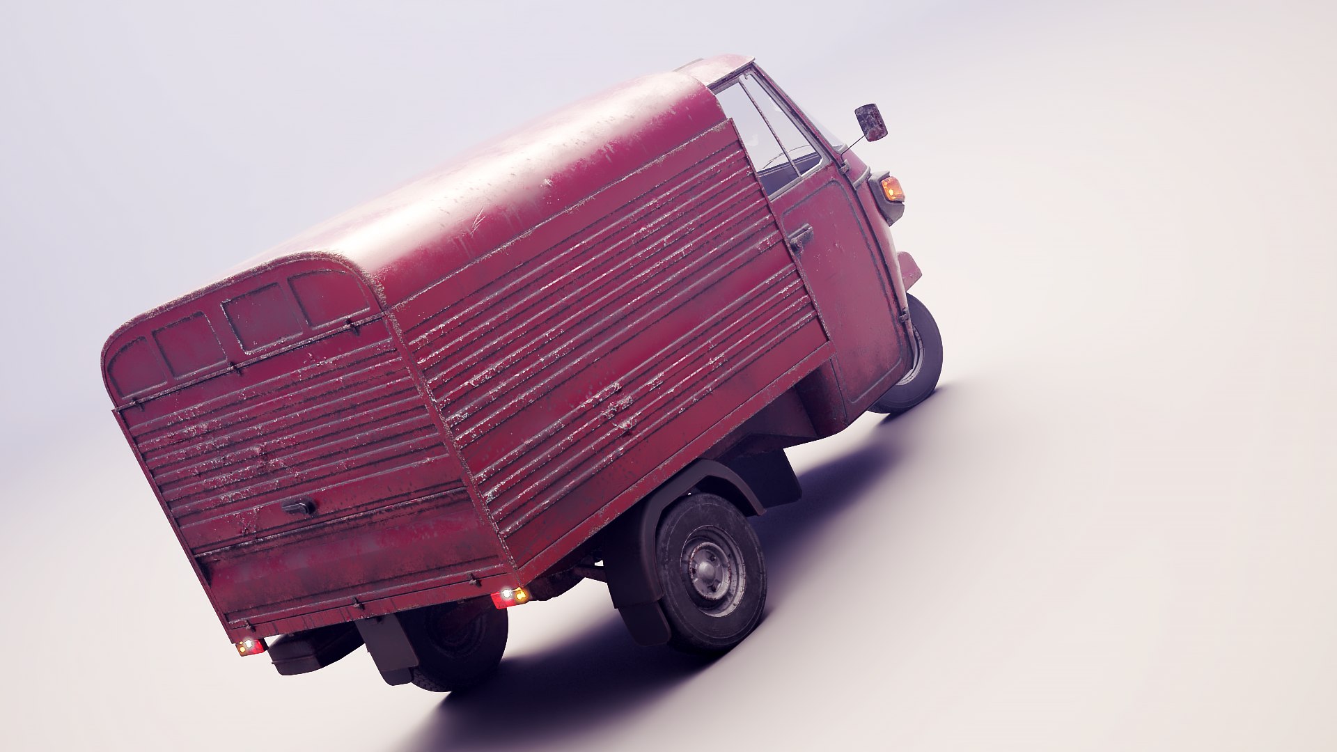 Classic Worn Three-Wheeler Auto Rickshaw Panel Van PBR 3D model https://p.turbosquid.com/ts-thumb/Jg/Dwi4pr/Rz/ape_classicvanworn_0004/png/1790792432/1920x1080/fit_q87/58df0ce61547ee98b829bd1e77e6c1b2e8f32c26/ape_classicvanworn_0004.jpg