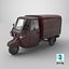 Classic Worn Three-Wheeler Auto Rickshaw Panel Van PBR