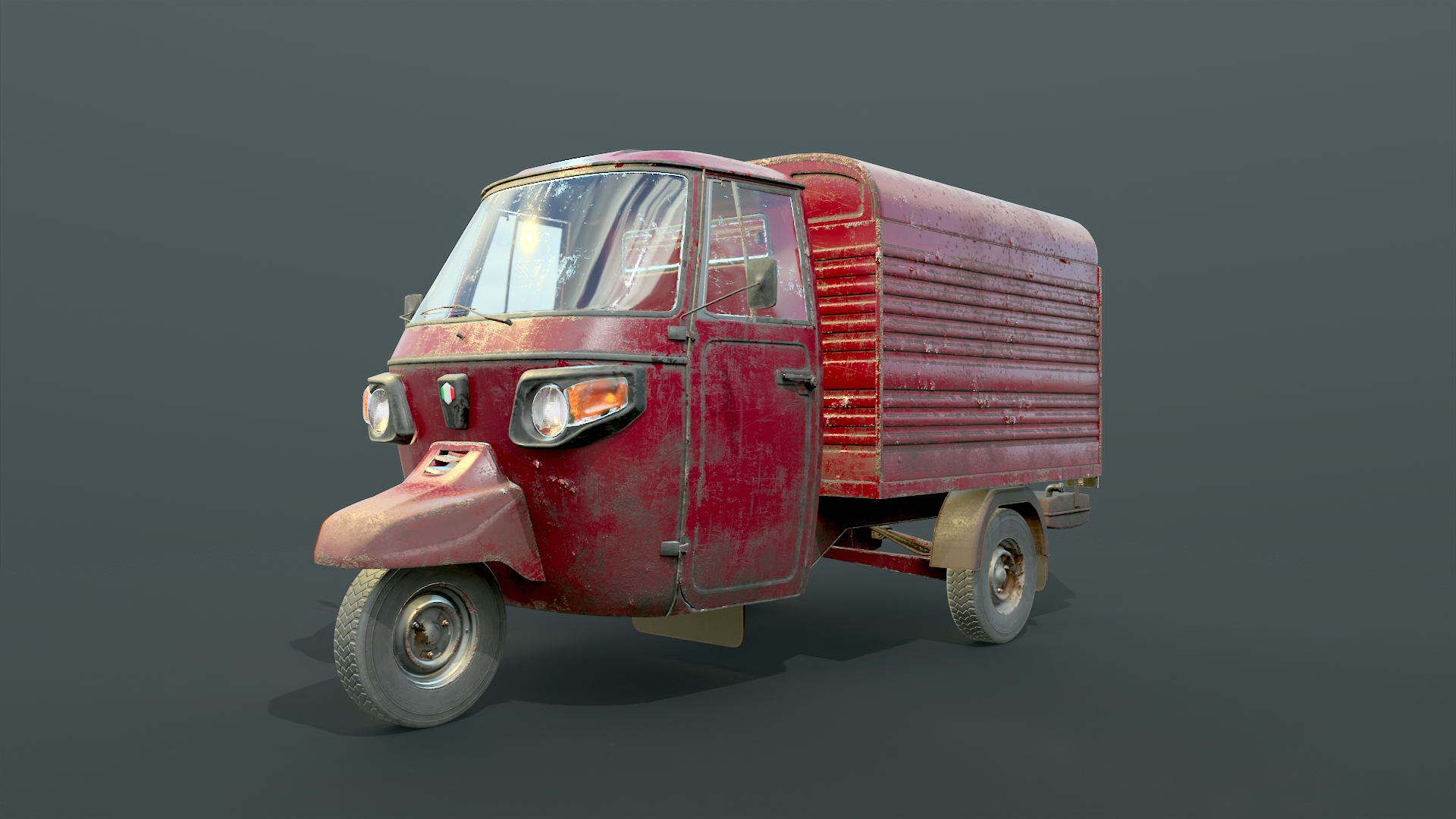 Classic Worn Three-Wheeler Auto Rickshaw Panel Van PBR 3D model https://p.turbosquid.com/ts-thumb/Jg/Dwi4pr/cH/pavworn_turn__/png/1790792207/1920x1080/turn_fit_q99/e7624de4d82c219e4c5fc0fa17ca77102bb5e249/pavworn_turn__-1.jpg