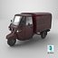 Classic Worn Three-Wheeler Auto Rickshaw Panel Van PBR