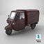Classic Worn Three-Wheeler Auto Rickshaw Panel Van PBR