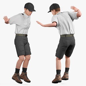 Boy in Summer Clothes Rigged for Cinema 4D