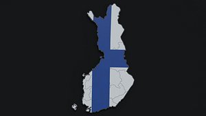 Political Map of Finland model