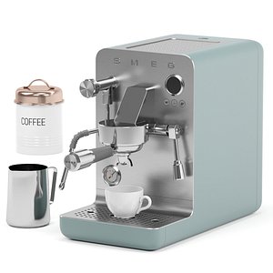 3D SMEG espresso coffee machine model