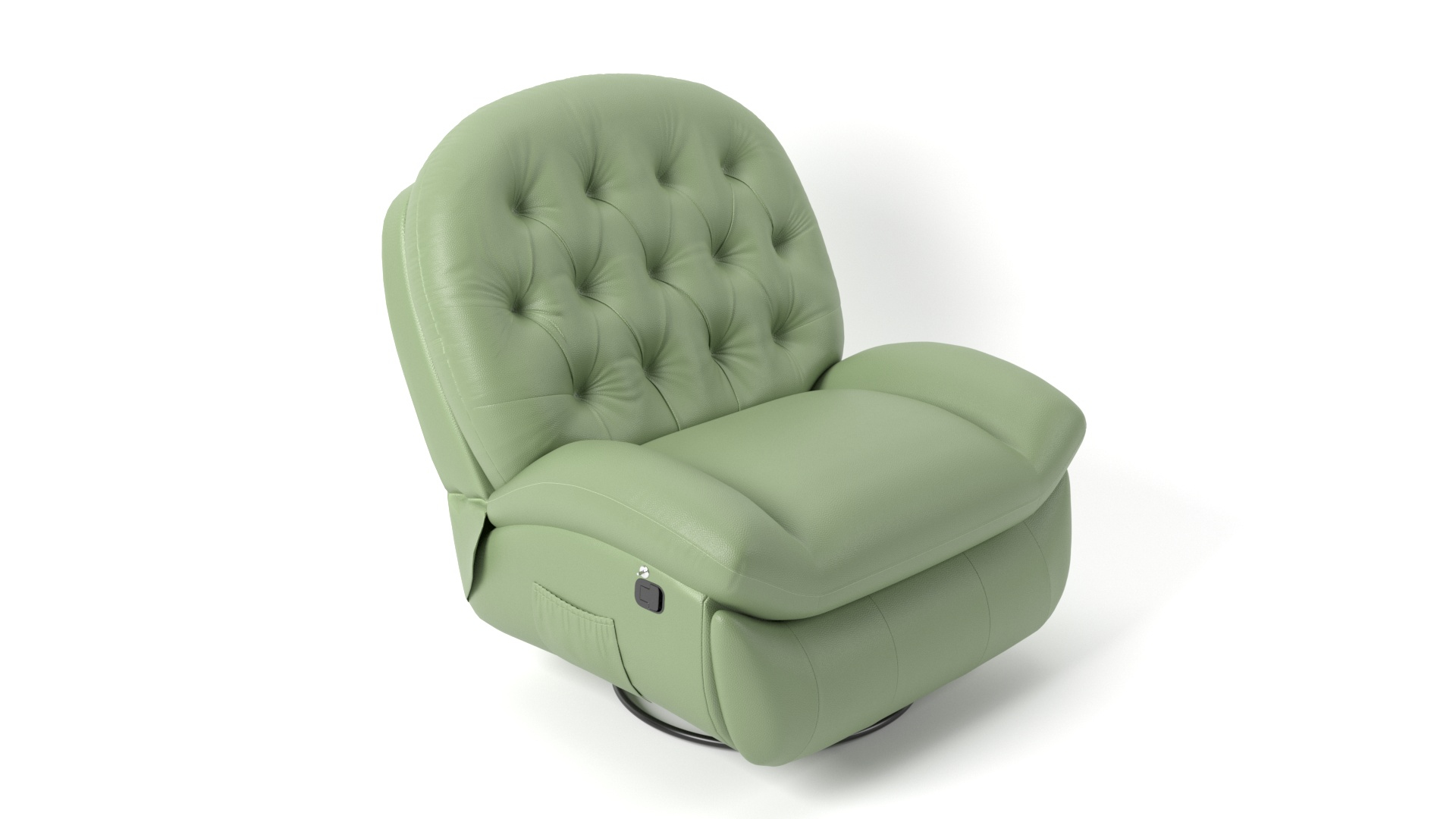 3D Lazy Rocking Chair Leather Single Sofa - TurboSquid 2232661
