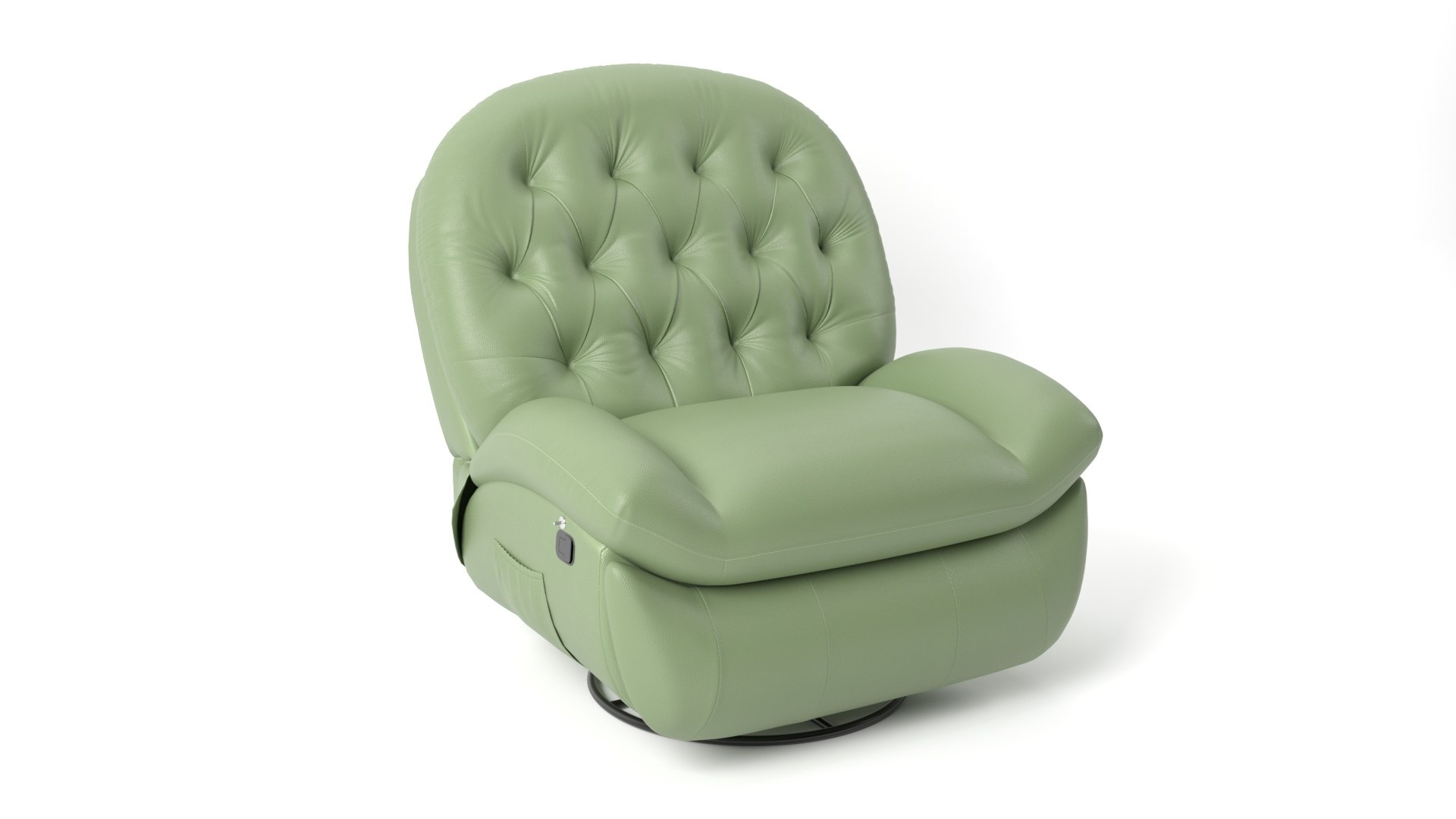 3D Lazy Rocking Chair Leather Single Sofa - TurboSquid 2232661