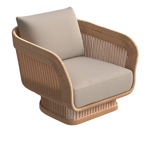 3D Restoration Hardware  Bloom Lounge Chair