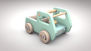 3D wooden car toy